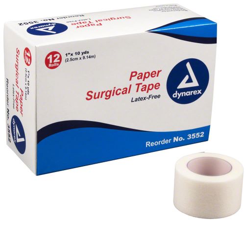 1" Dynarex Paper Tape (Case) - Click Image to Close